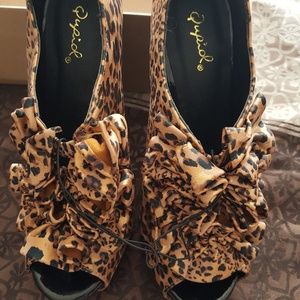 Leopard Platform Heels